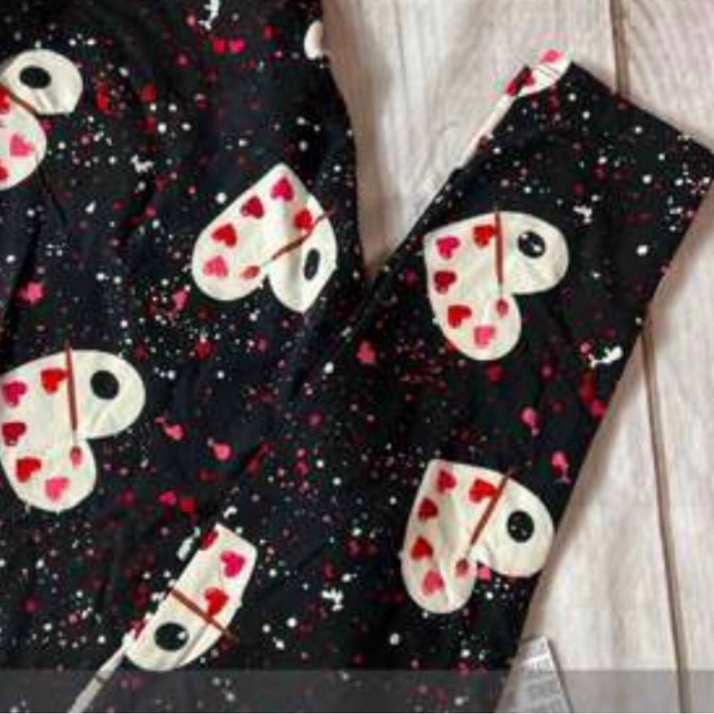 Lularoe Leggings Hearts Artist Palettes Valentine’s